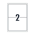 Avery L7168 TrueBlock Laser Shipping Labels - 2 Labels Per Sheet Avery