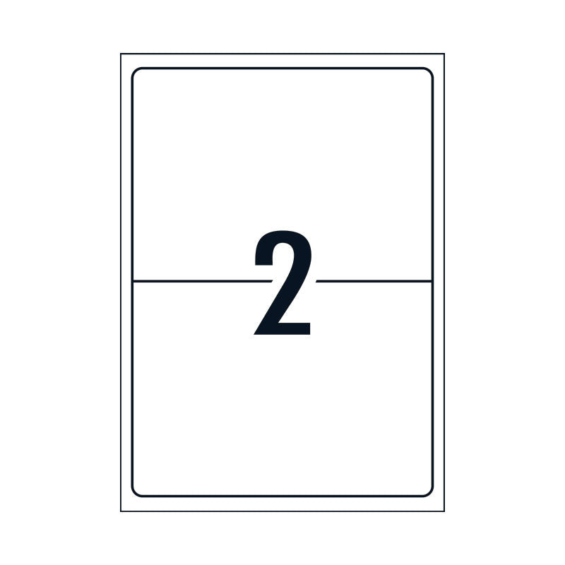 Avery L7168 TrueBlock Laser Shipping Labels - 2 Labels Per Sheet Avery