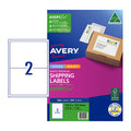 Avery Eco-Friendly L7168 Labels - 2 Per Sheet, Pack of 100 