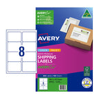 Avery Eco L7165 Recycled Labels - 8 Per Sheet, 100 Pack 