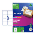 Avery Eco L7165 Recycled Labels - 8 Per Sheet, 100 Pack 
