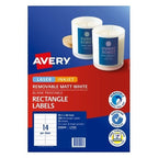 Avery L7163 Removable Multipurpose Labels - 14-Up, Pack of 350 Avery