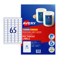 Avery L7651REV Removable Multi-Purpose Labels, Easy Peel, 65 Per Sheet Avery
