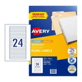 Avery L7170 Permanent File Folder Spine Labels - Inkjet, Pk25 Avery