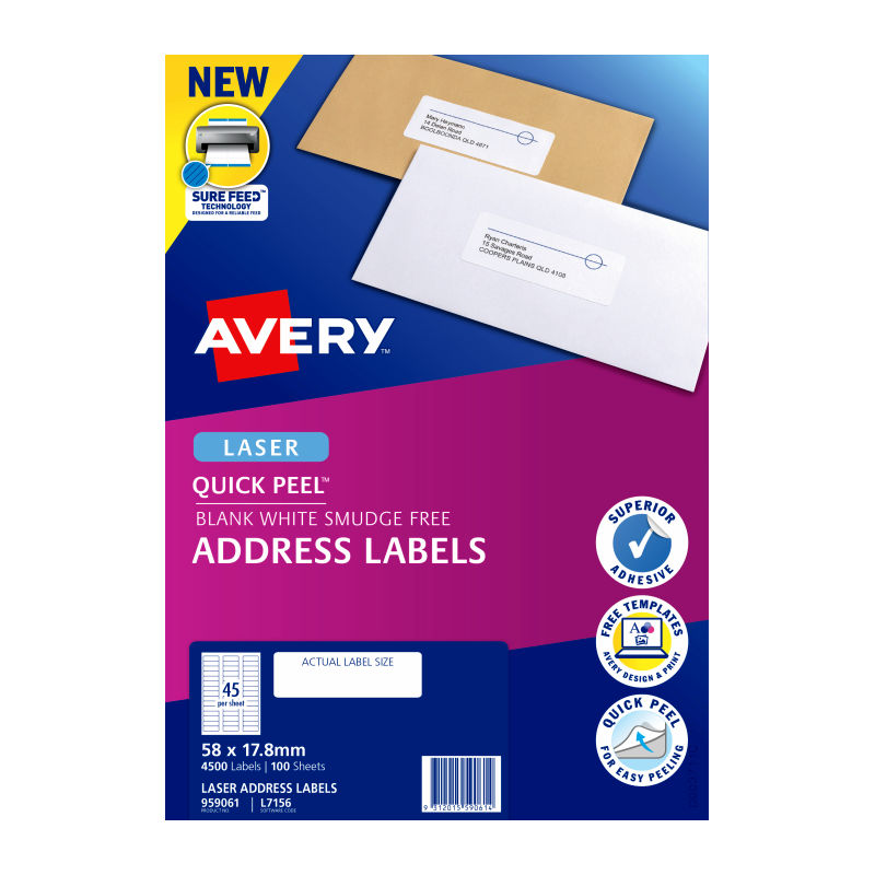 Avery L7156 Laser Return Address Labels - Personalize Free Avery