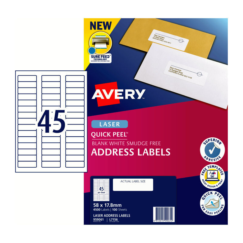 Avery L7156 Laser Return Address Labels - Personalize Free Avery