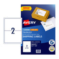 Avery L7168 TrueBlock Shipping Labels - 2 per Sheet, White Avery