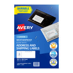 Avery L7073 Weatherproof Laser Labels 99.1x38.1mm - Durable Avery