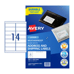 Avery L7073 Weatherproof Laser Labels 99.1x38.1mm - Durable Avery