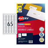 Avery Quick Peel Address Labels L7651 - Instant Dry