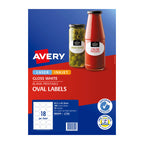 Avery L7102 Glossy Oval Labels - Permanent Adhesive Avery