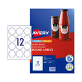 Avery L7105 White Gloss Round Labels, 60mm, Permanent Adhesive Avery