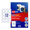 Avery Removable Matt Round Labels L7104 60mm 12-Up Pack 10 Avery