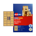 Avery Kraft Brown Rectangle Labels | L7110 62x42mm | Natural Look Avery