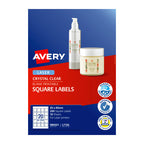 Avery Clear Laser Labels L7126 - 45x45mm Transparent & Durable Avery