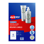 Avery Clear Round Laser Labels 60mm 12Up Pk10 Avery