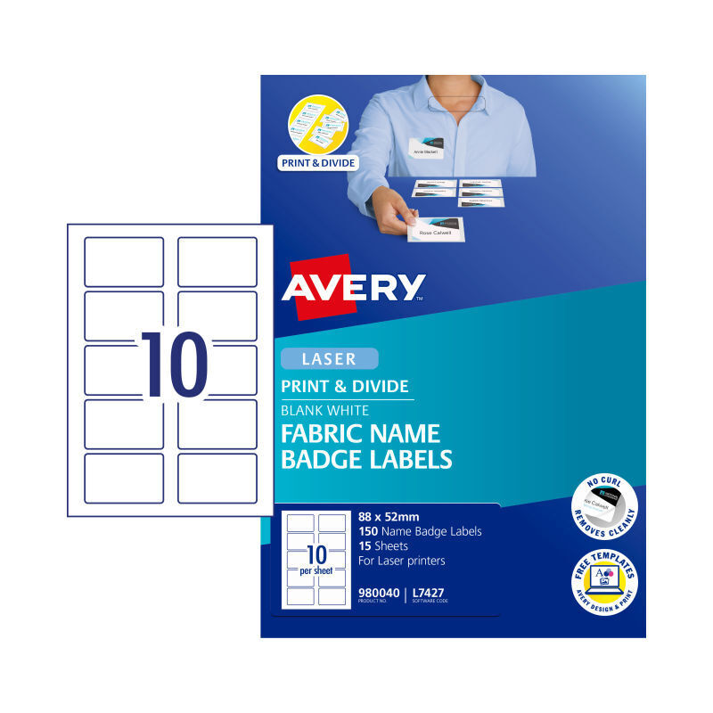AV Laser Printable Name Badges L7427 | Flexible Event & Conference Tags Avery