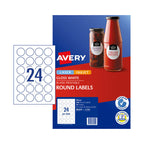 Avery L7147 Glossy Round Labels 40mm - Permanent, 240 Pack Avery