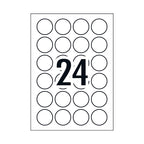 Avery L7147 Glossy Round Labels 40mm - Permanent, 240 Pack Avery