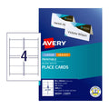 Avery Folded Place Cards C32073 | Printable Tent Cards Matt White Avery