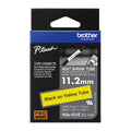 11.2mm Black on Yellow Heat Shrink Tube for Brother P-touch Label Makers Brother