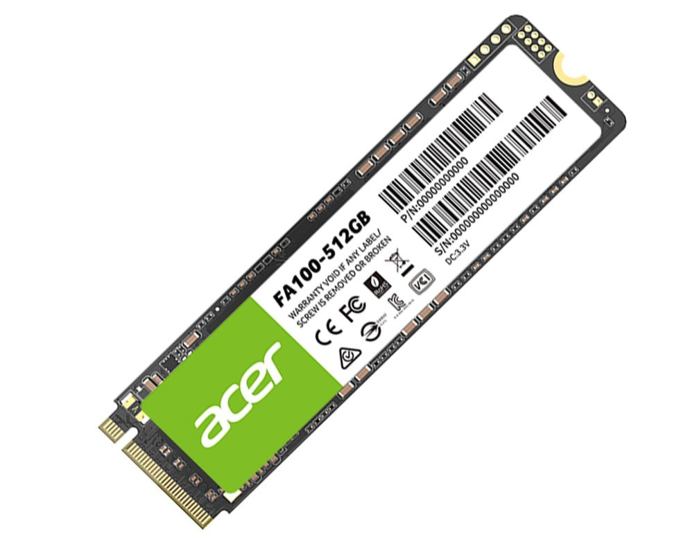 ACER FA100 512GB NVMe M.2 SSD | Fast PCIe Gen 3 Upgrade