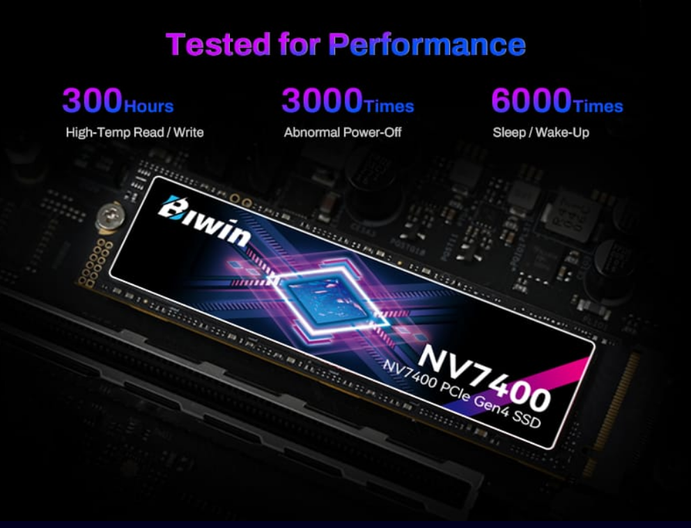 BIWIN NV7400 512GB PCIe 4.0 M.2 SSD - Ultra-Fast Gaming & PC Upgrade