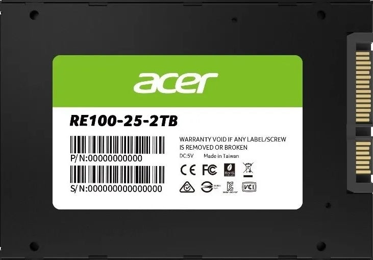 Acer RE100 2TB 2.5 SATA III SSD - Fast Performance & 5-Year Warranty