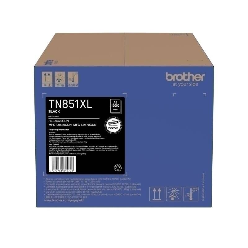 Black High Yield Toner Cartridge - Prints up to 12,000 Pages Brother