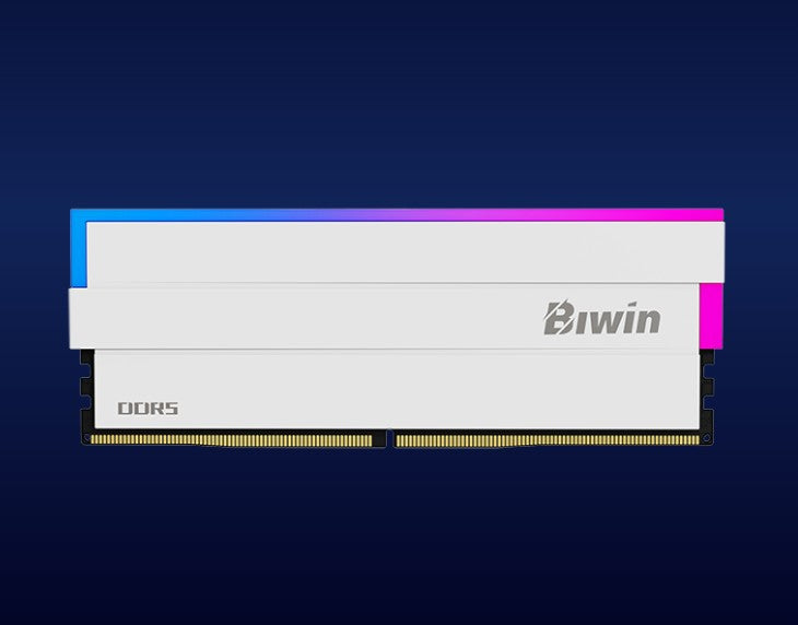 BIWIN DW100 RGB DDR5 6000MHz 32GB CL30 White Gaming Memory Kit