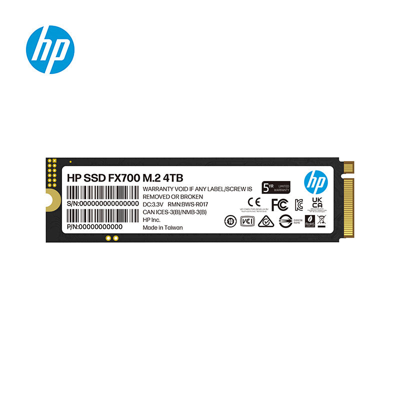 BIWIN (HP SSD) HP FX700 4TB PCIe Gen 4x4 M.2 NVMe 2.0 SSD 7200MB/s & 6200MB/s Low power consumption 8U2N7AA#