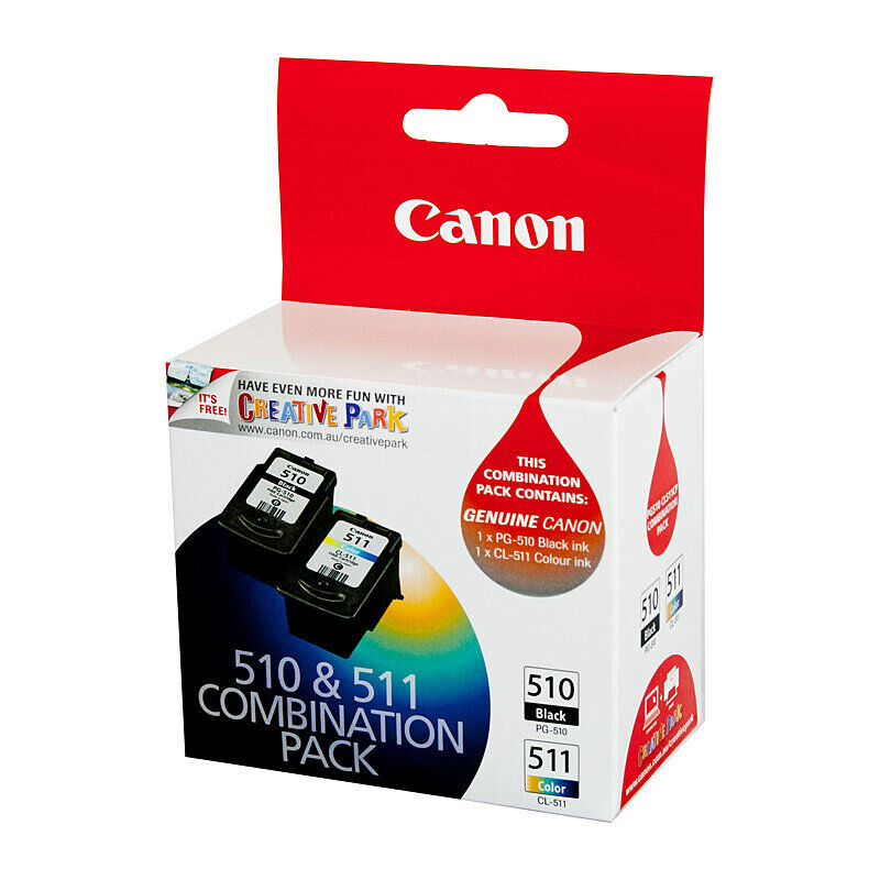 Genuine Canon PG510 Black & CL511 Colour Ink Twin Pack 