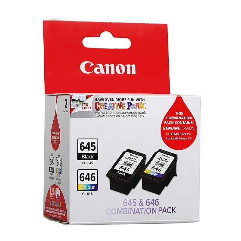 Canon PG645 Black & CL646 Color Genuine Ink Twin Pack 