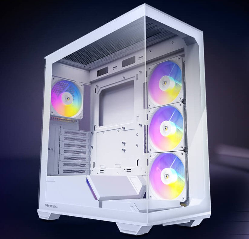 Antec C3 ARGB White ATX Gaming PC Case - 270° View, 4 ARGB Fans Antec