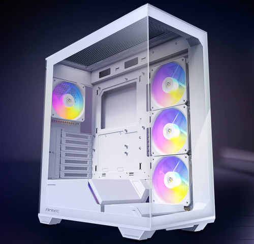 Antec C3 ARGB White ATX Gaming PC Case - 270° View, 4 ARGB Fans Antec