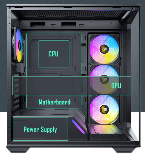 Antec C3 ARGB Black ATX Gaming PC Case | 270° Full View Antec