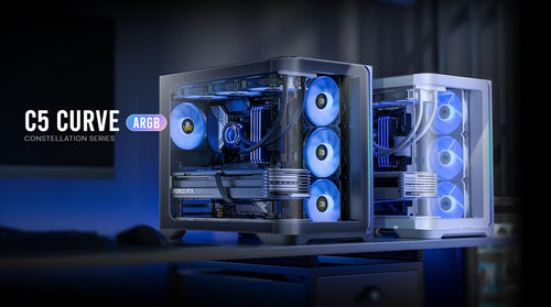 Antec C5 Curve ARGB Mid Tower PC Case - Tempered Glass, USB-C Antec