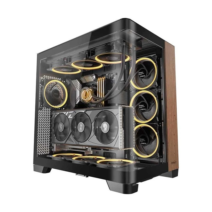 Antec C8 CURVE Wood Full Tower PC Case - Seamless View, E-ATX, USB-C