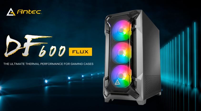 Antec DF600 FLUX Mid-Tower Gaming PC Case - Superior Airflow & RGB