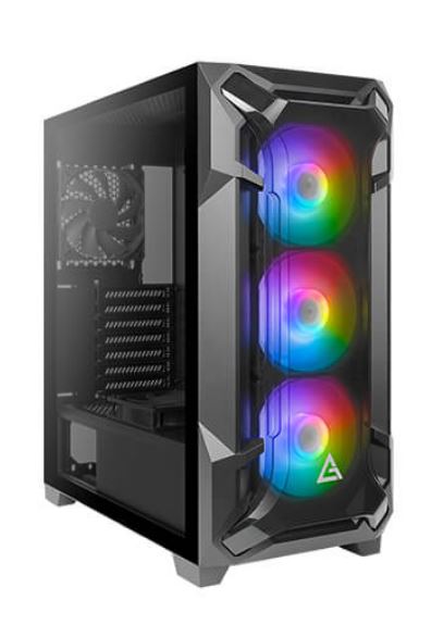 Antec DF600 FLUX Mid-Tower Gaming PC Case - Superior Airflow & RGB