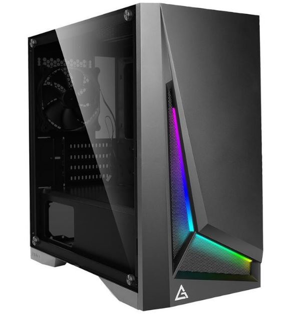 Gaming PC Case with ARGB, Tempered Glass & High Airflow Mesh