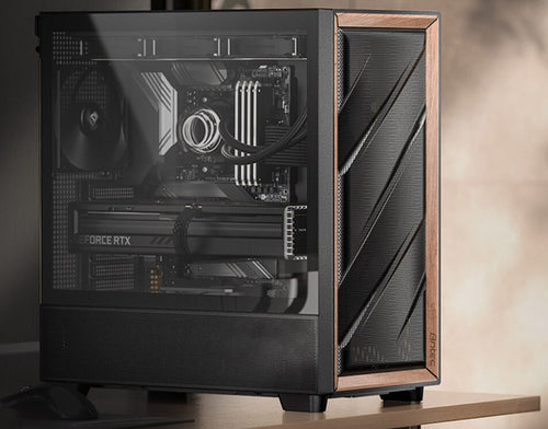 Antec Flux Mid Tower Gaming PC Case - Superb Airflow & Wood Front Antec