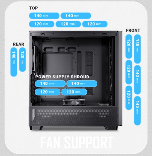 Antec Flux Mid Tower Gaming PC Case - Superb Airflow & Wood Front Antec