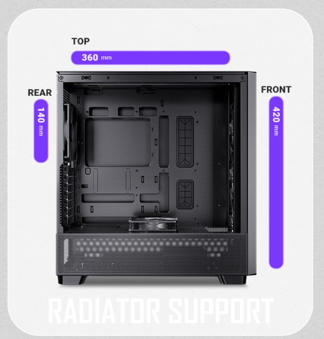 Antec Flux Mid Tower Gaming PC Case - Superb Airflow & Wood Front