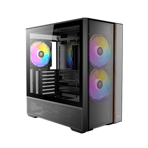 Antec Flux Mid Tower Gaming PC Case | 5 ARGB Fans & Tempered Glass Antec