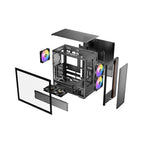 Antec Flux Mid Tower Gaming PC Case | 5 ARGB Fans & Tempered Glass