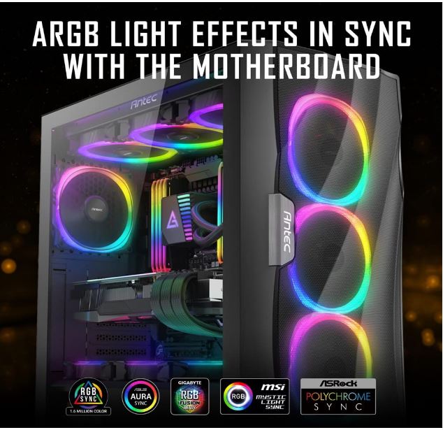 Fusion 120 ARGB 120mm Fan | Unique RGB Lighting & Quiet PC Cooling