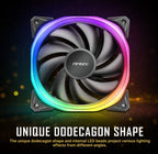 Fusion 120 ARGB 120mm Fan | Unique RGB Lighting & Quiet PC Cooling