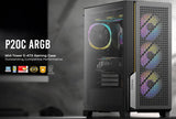 Antec P20C ARGB PC Case - High Airflow, RGB Fans & USB-C Antec