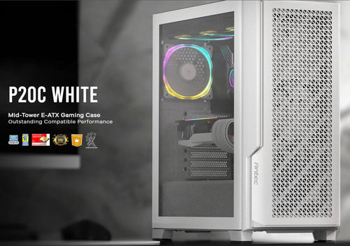 Antec P20C Mid Tower PC Case - Superior Airflow & Tempered Glass Antec
